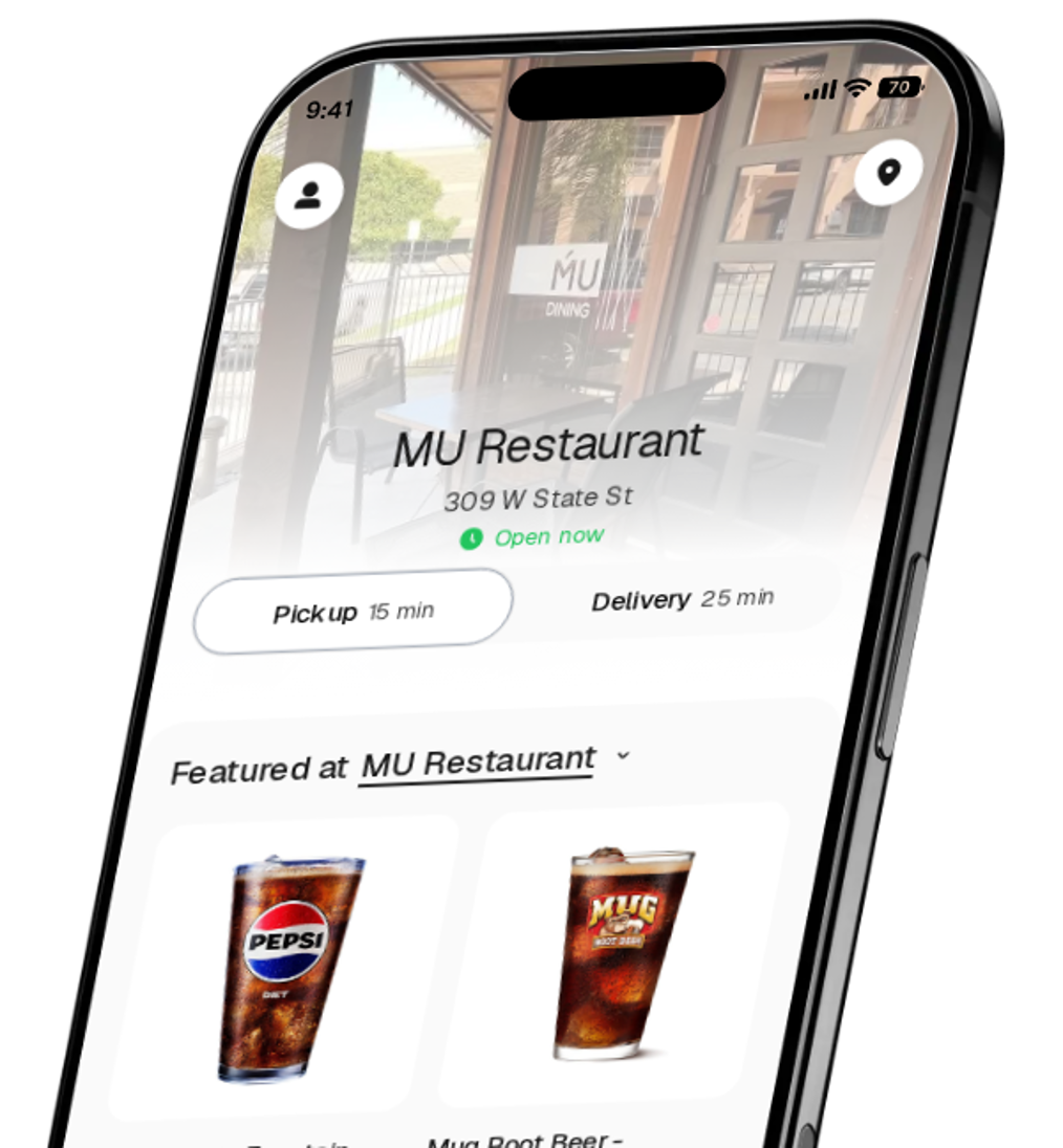 MU Restaurant app preview